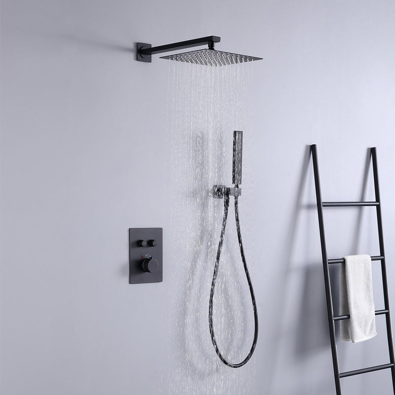 Brass Contemporary Shower Head Combo Modern Shower System for Bathroom