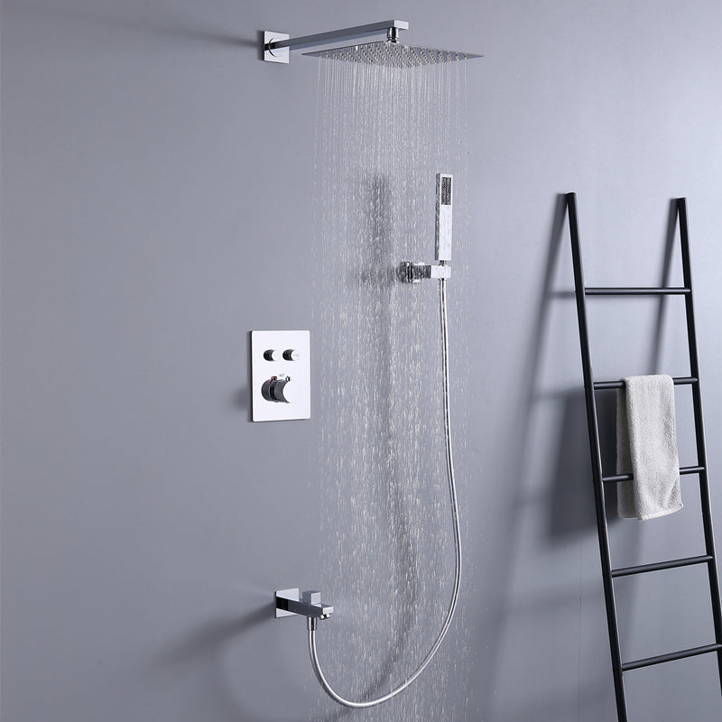 Brass Contemporary Shower Head Combo Modern Shower System for Bathroom