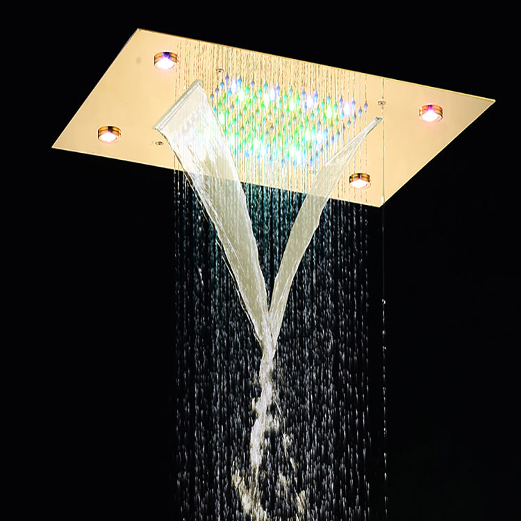 Ceiling Mounted Shower System Raining Jet Handheld Shower Head Shower System