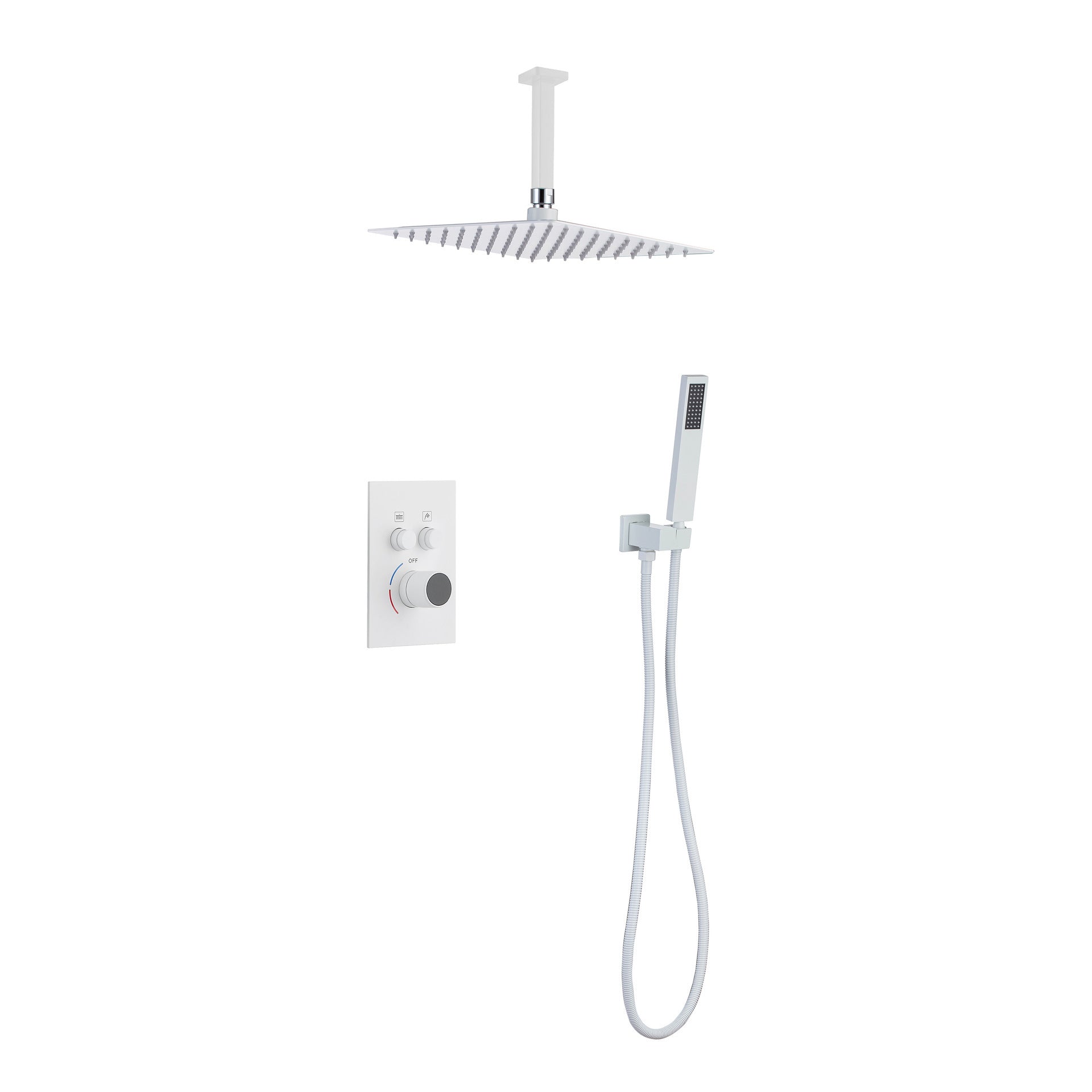 Modern Shower System Brass Temperature Control Ceiling Mounted Shower Combo