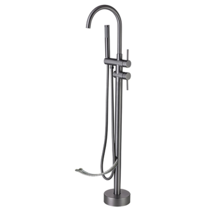 Modern Metal Floor Mounted Lever Handle Floor Mount for Bathroom