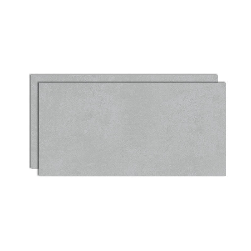 Non-slip Floor Tile Pure Color Rectangle Straight Edge Floor Tile for Living Room