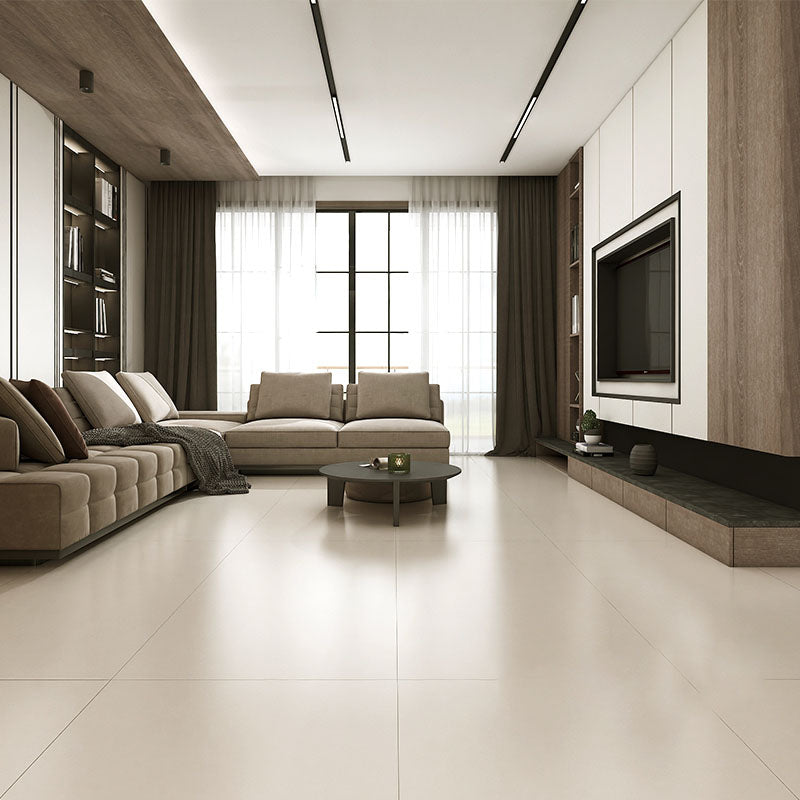 Non-slip Floor Tile Pure Color Rectangle Straight Edge Floor Tile for Living Room