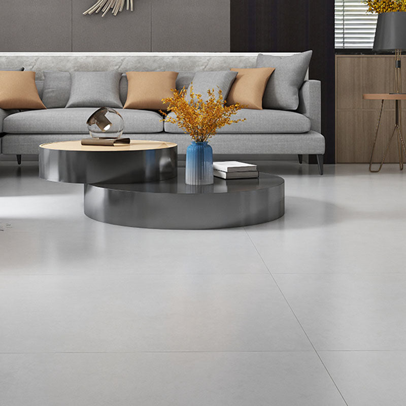 Non-slip Floor Tile Pure Color Rectangle Straight Edge Floor Tile for Living Room