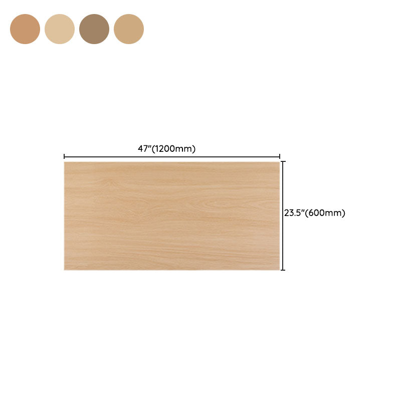 Straight Edge Floor Tile Pure Color Rectangle Floor Tile with Non-slip