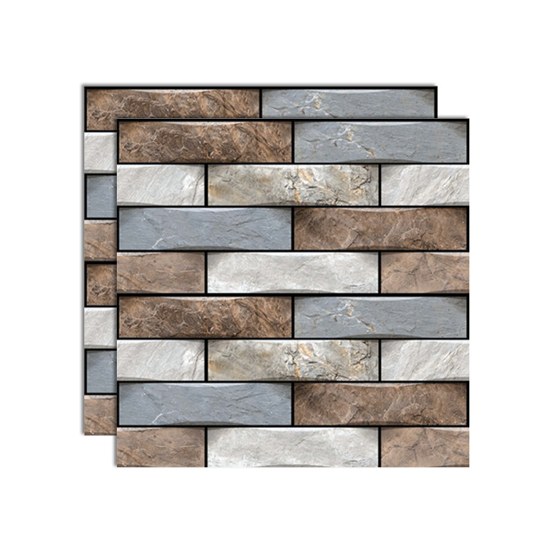 PVC Peel/Stick Backsplash Tile 3D Peel and Stick Wall Tile with Mildew Resistant