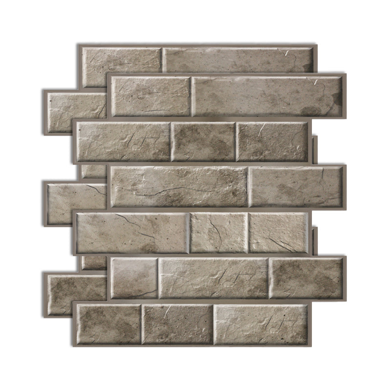 PVC Peel/Stick Backsplash Tile 3D Peel and Stick Wall Tile with Mildew Resistant