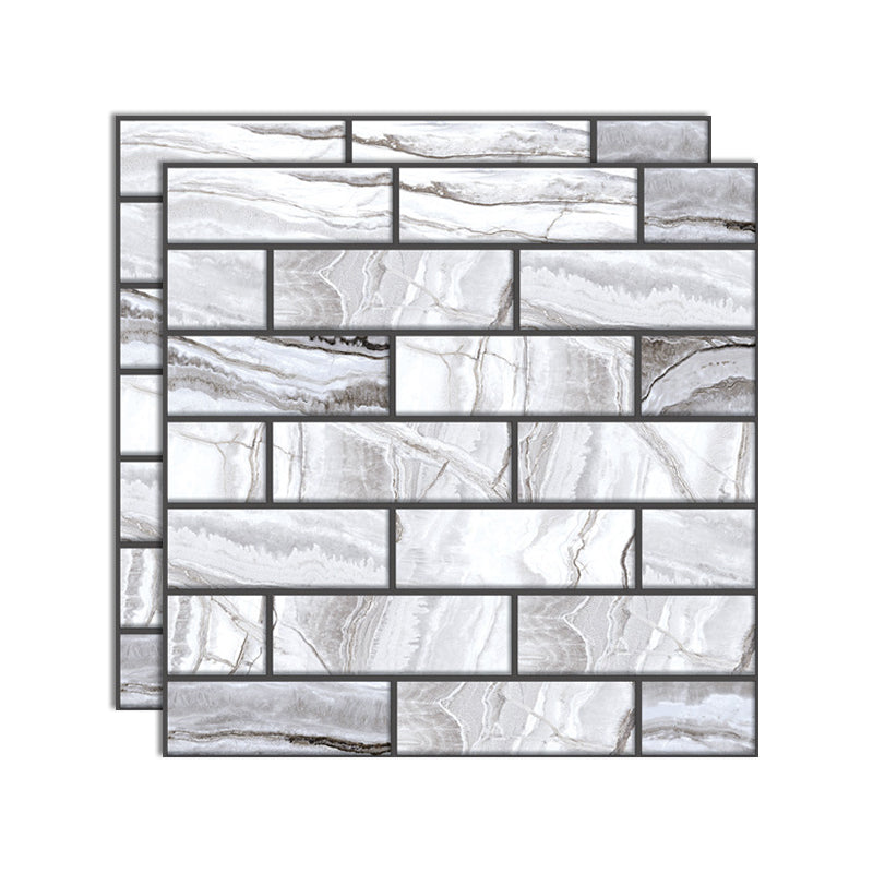 PVC Peel/Stick Backsplash Tile 3D Peel and Stick Wall Tile with Mildew Resistant