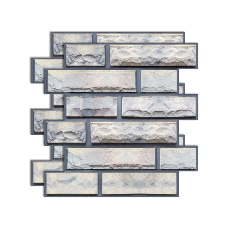 PVC Peel/Stick Backsplash Tile 3D Peel and Stick Wall Tile with Mildew Resistant