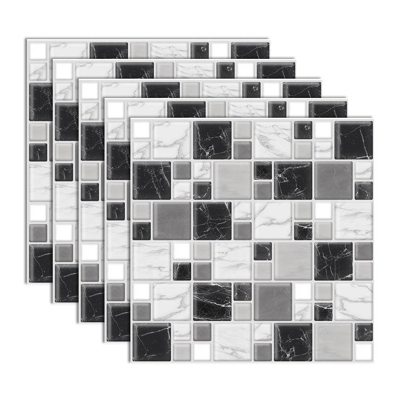 Water Resistant Tile Square Peel & Stick Tile for Kitchen Backsplash