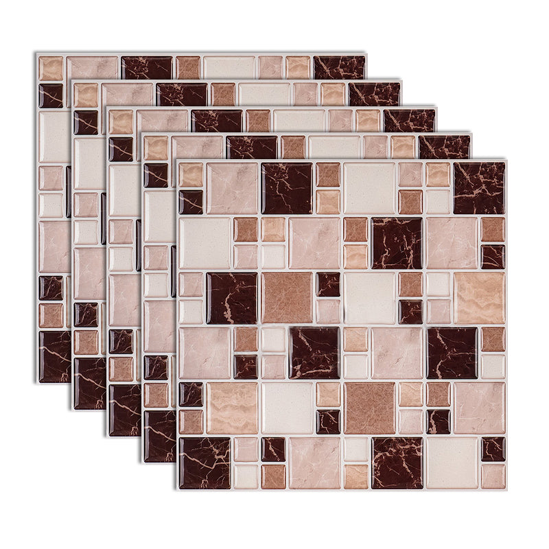 Water Resistant Tile Square Peel & Stick Tile for Kitchen Backsplash