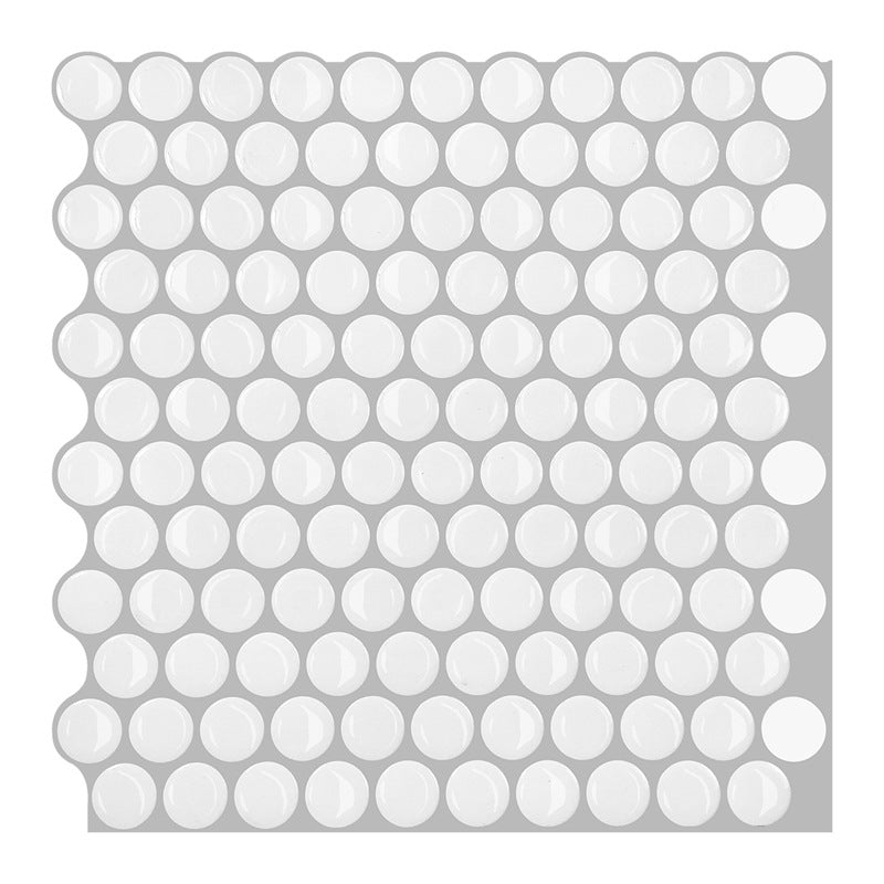 Modern Peel and Stick Tiles PVC Penny Round Peel and Stick Backsplash Tile