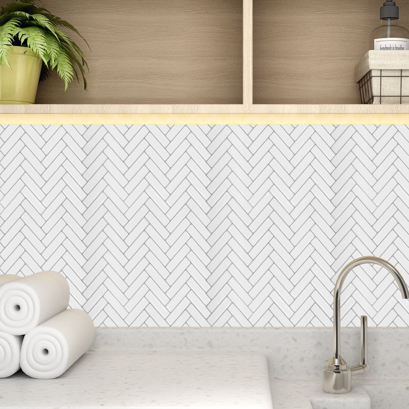 Modern Peel and Stick Tiles PVC Herringbone Peel and Stick Backsplash Wall Tile