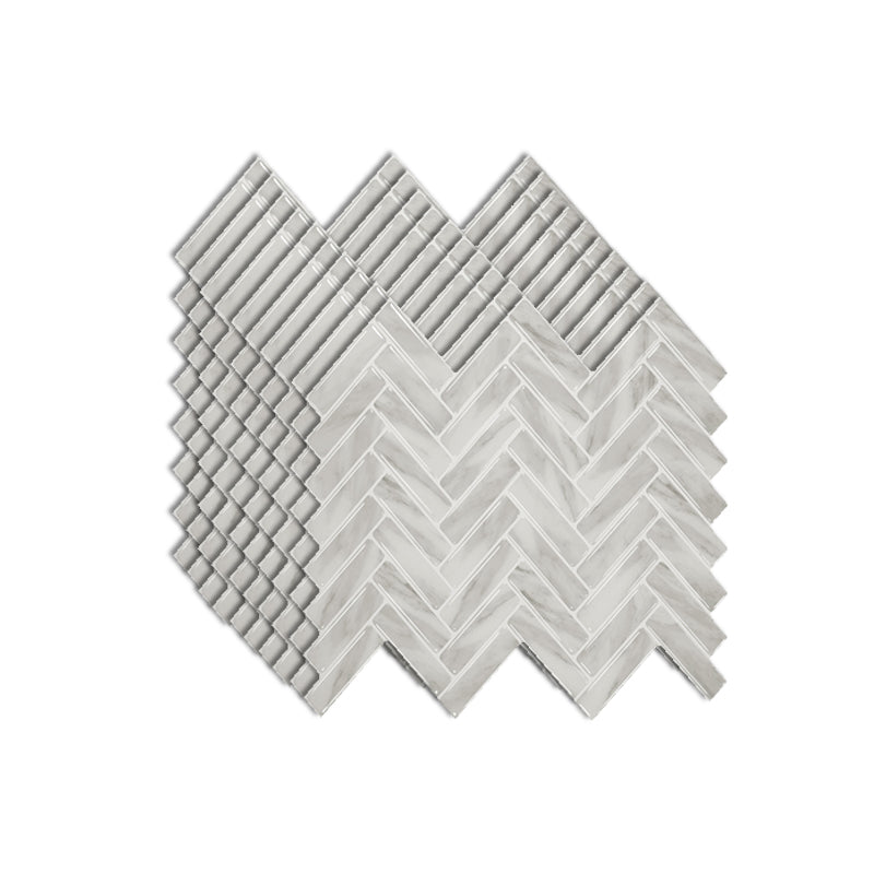 Modern Peel and Stick Tiles PVC Herringbone Peel and Stick Backsplash Wall Tile