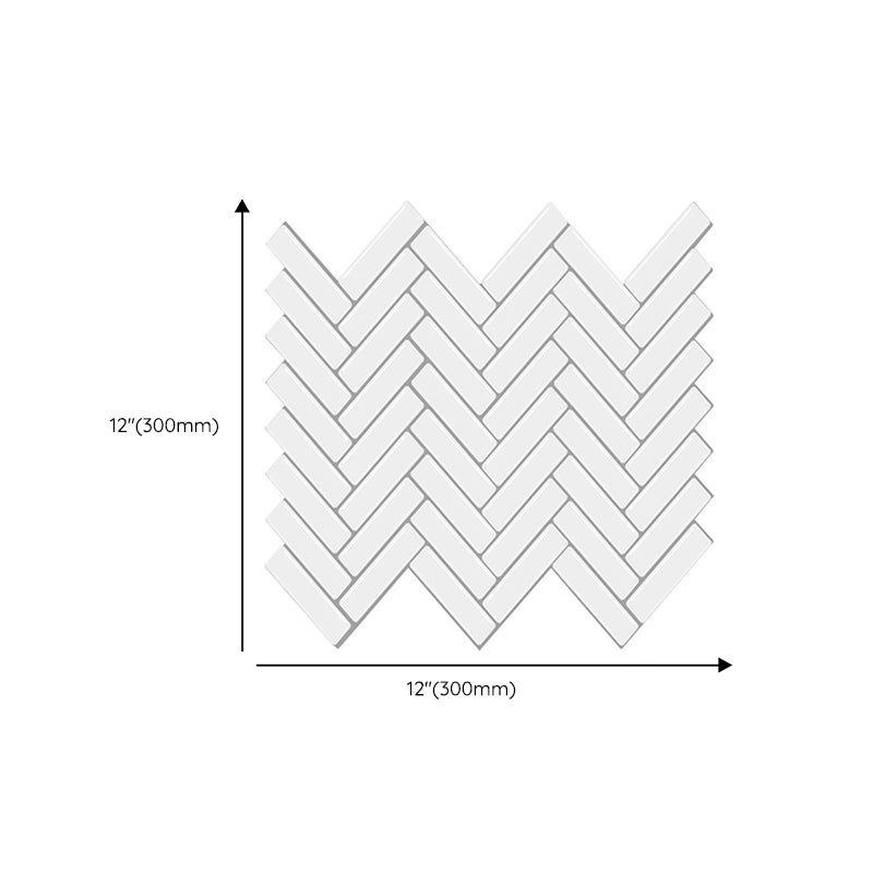 Modern Peel and Stick Tiles PVC Herringbone Peel and Stick Backsplash Wall Tile