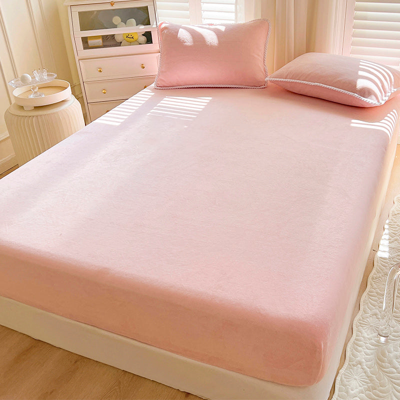 Soild Bed Sheet Set Cotton Modern Elegand Fitted Sheet for Bedroom
