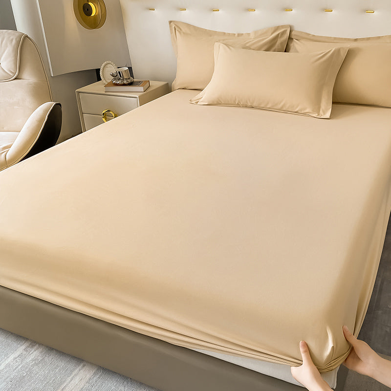 Modern Soild Fitted Sheet Cotton Elegand Bed Sheet Set for Bedroom