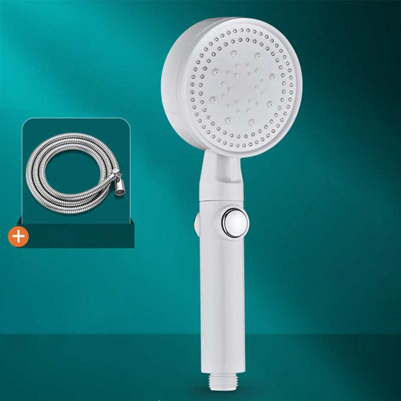 Modern Shower Head Adjustable Spray Pattern Round Plastic Handheld Shower Head