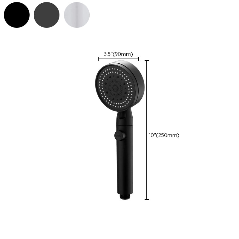 Modern Shower Head Adjustable Spray Pattern Round Plastic Handheld Shower Head