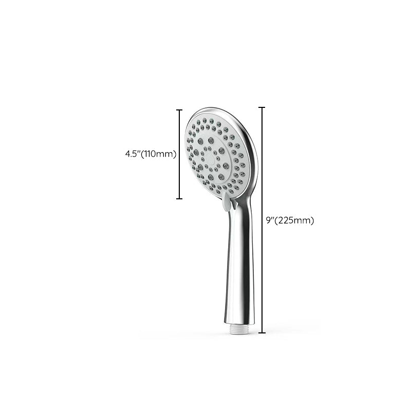 Basic Handheld Shower Head Round Standard Shower Heads in Silver