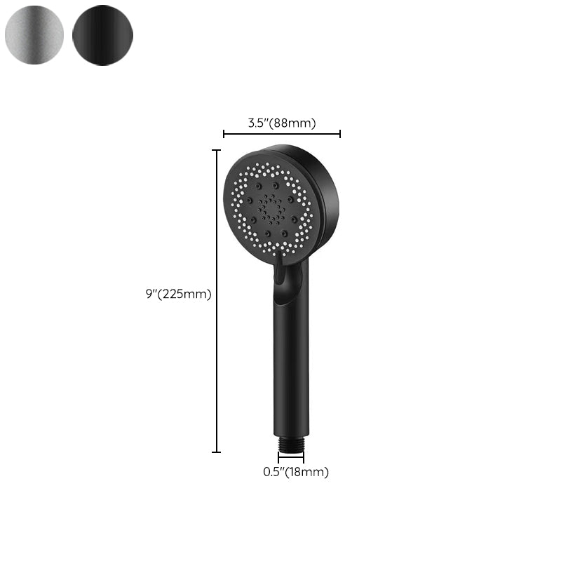 Classic Plastic Shower Head 5 Setting Round Handheld Shower Heads