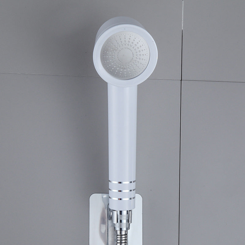 Contemporary Shower Head Combo White Adjustable Handheld Shower Head