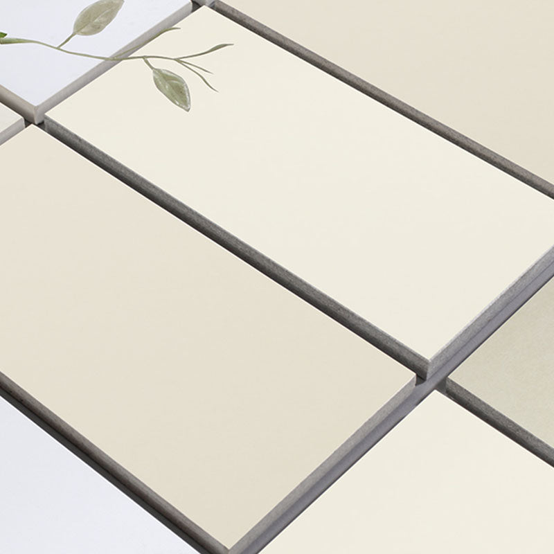 Pure Color Rectangle Floor Tile Straight Edge Floor Tile with Non-slip