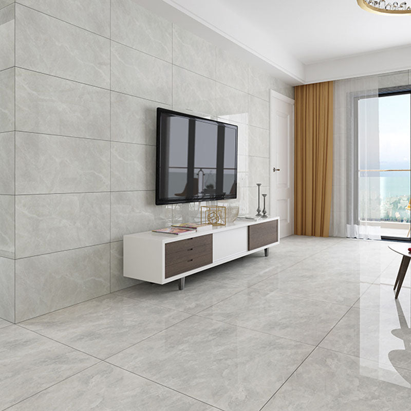 Rectangle Floor Tile Straight Edge Marble Texture Effect Design Floor Tile