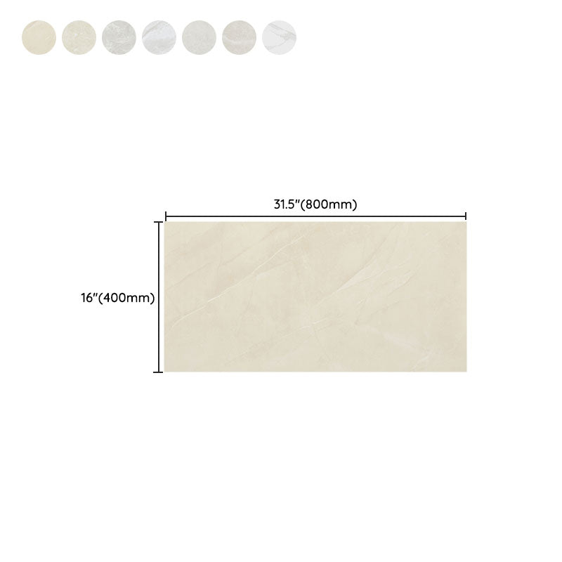 Rectangle Floor Tile Straight Edge Marble Texture Effect Design Floor Tile