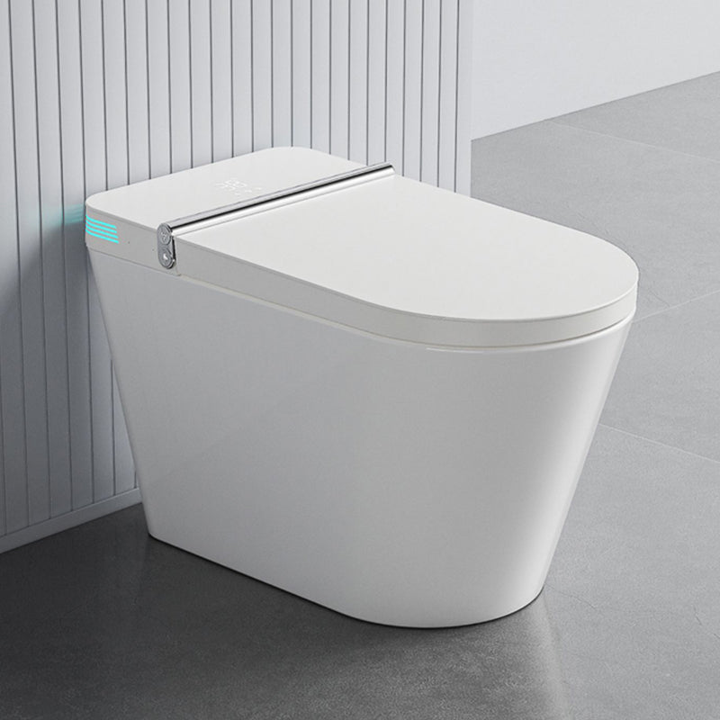 Contemporary Floor Mounted Flush Toilet Heated Seat Included Urine Toilet for Bathroom