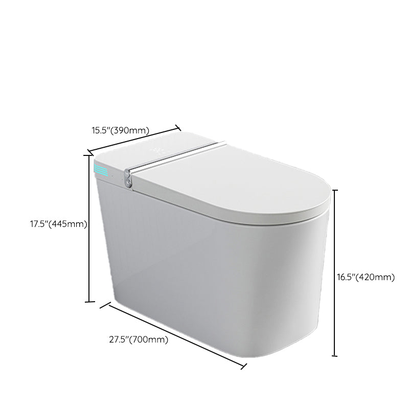 Contemporary Floor Mounted Flush Toilet Heated Seat Included Urine Toilet for Bathroom