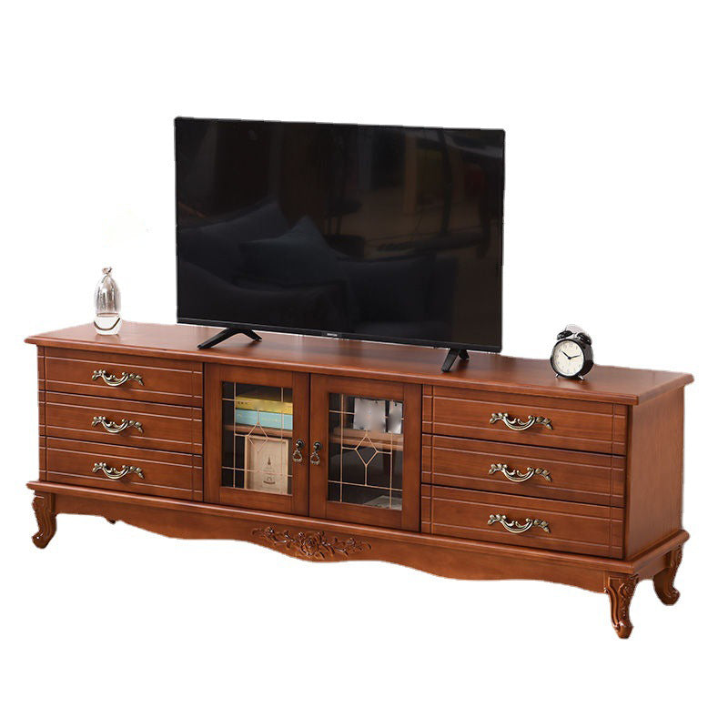 Traditional TV Console Enclosed Storage TV Media Console with Drawers