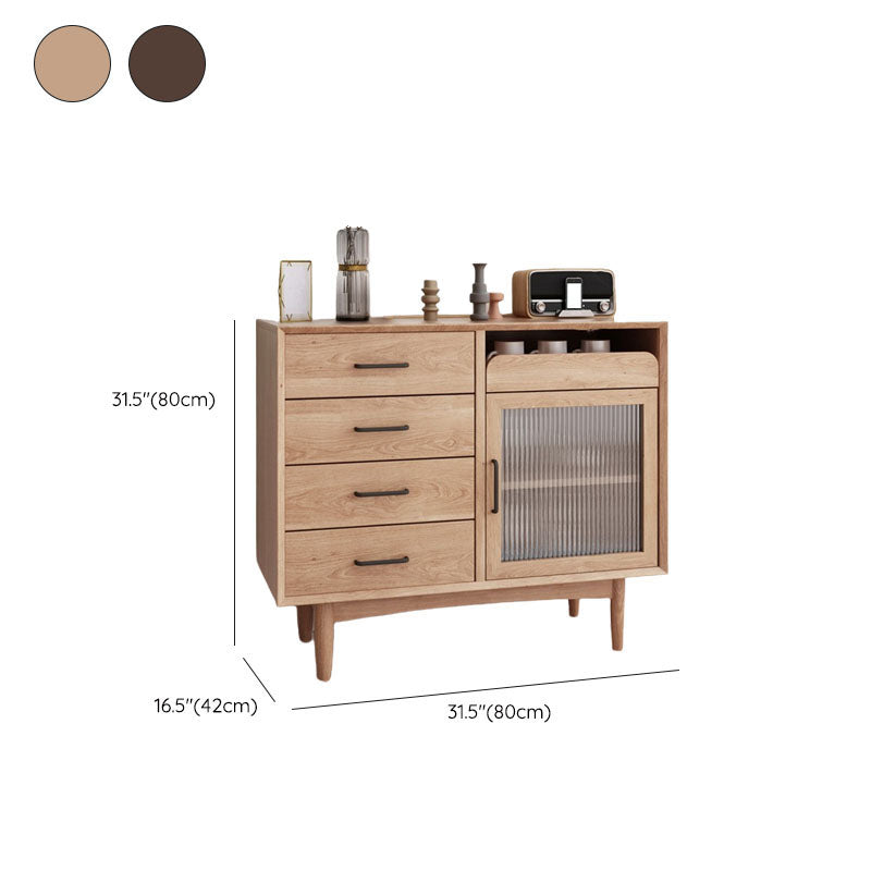 Ultra Modern Display Stand Pine Buffet Cabinet with Drawers for Dining Room