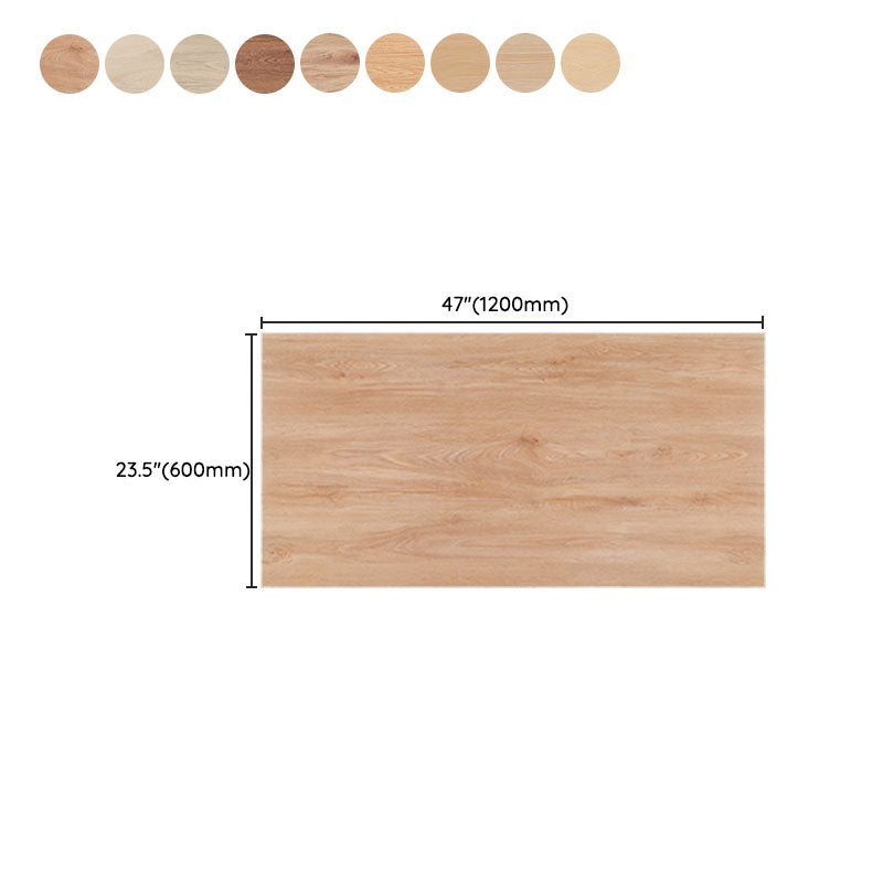 Non-slip Floor Tile Wood Texture Design Rectangle Straight Edge Floor Tile for Living Room