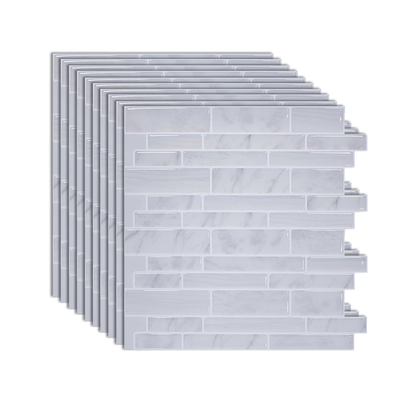 Modern Peel & Stick Field Tile PVC Staggered Joint Peel & Stick Subway Tile