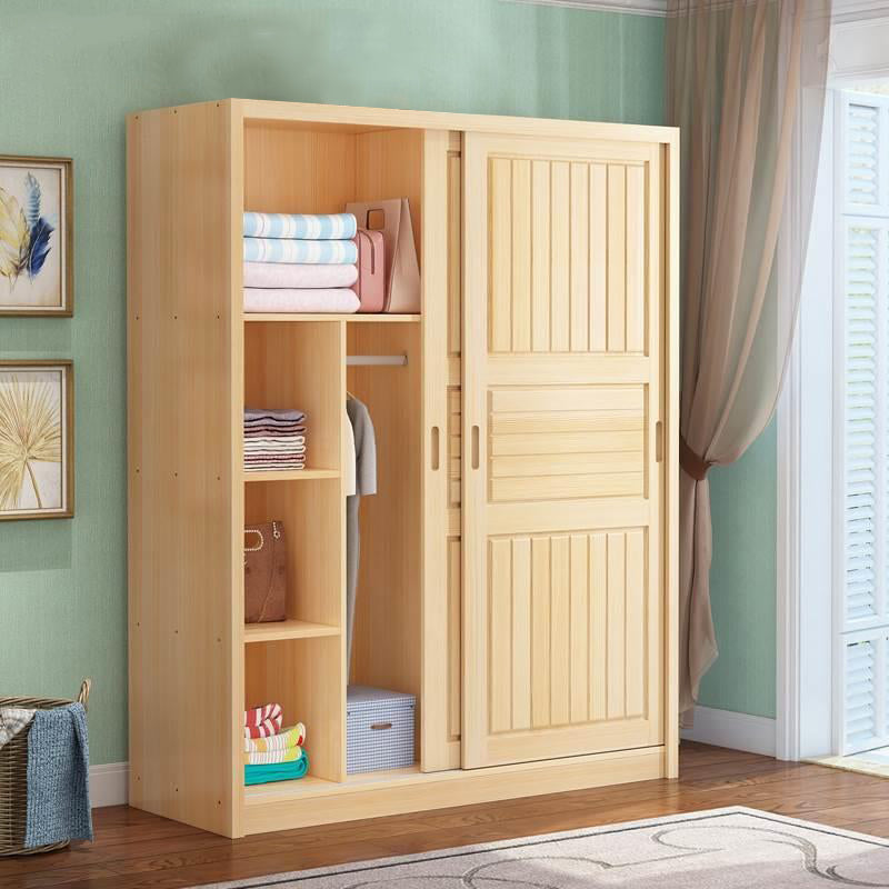 Modern Style Kid's Wardrobe Solid Wood Wardrobe Closet for Bedroom