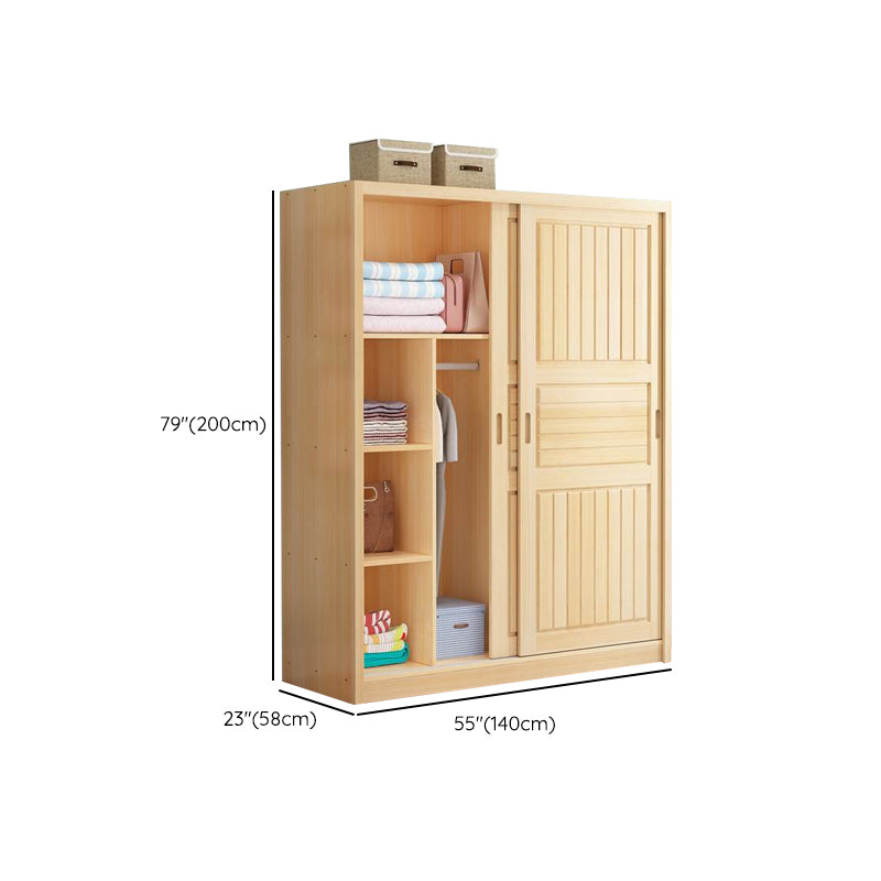 Modern Style Kid's Wardrobe Solid Wood Wardrobe Closet for Bedroom