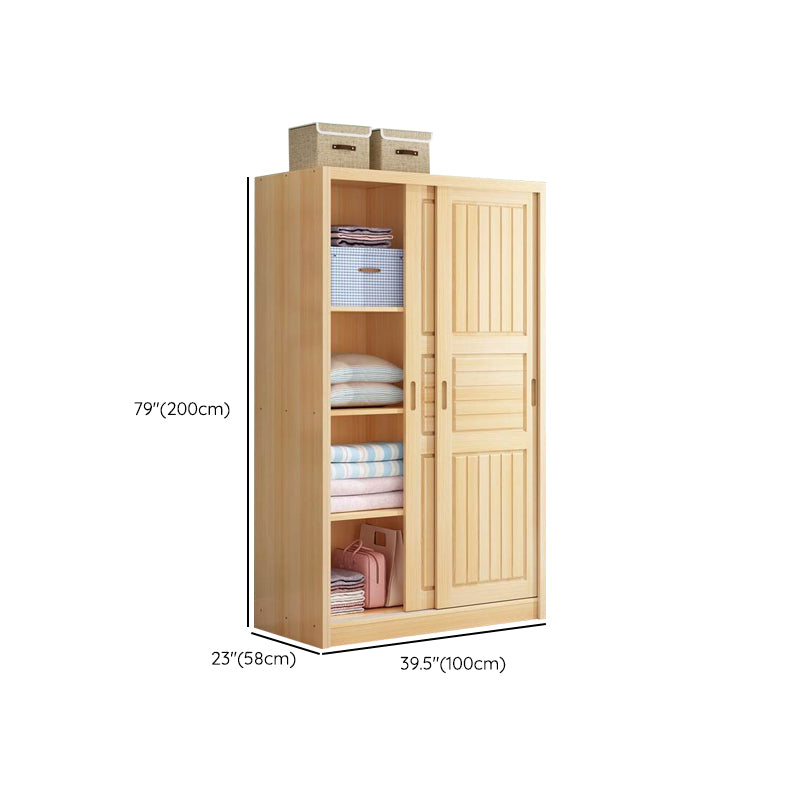 Modern Style Kid's Wardrobe Solid Wood Wardrobe Closet for Bedroom