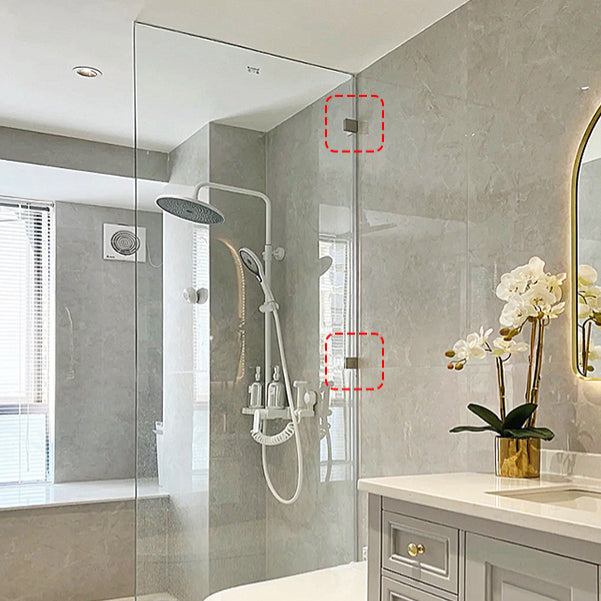 Fixed Frameless Shower Screen Half Partition Bathroom Shower Screen