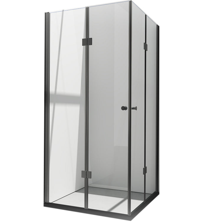 Semi Frameless Folding Shower Screen Clear Glass Shower Screen