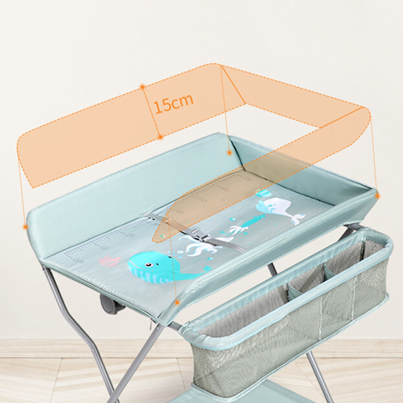 Modern Metal Baby Changing Table Flat Top Changing Table With Shelf