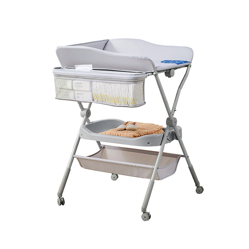 Modern Metal Baby Changing Table Flat Top Changing Table With Shelf