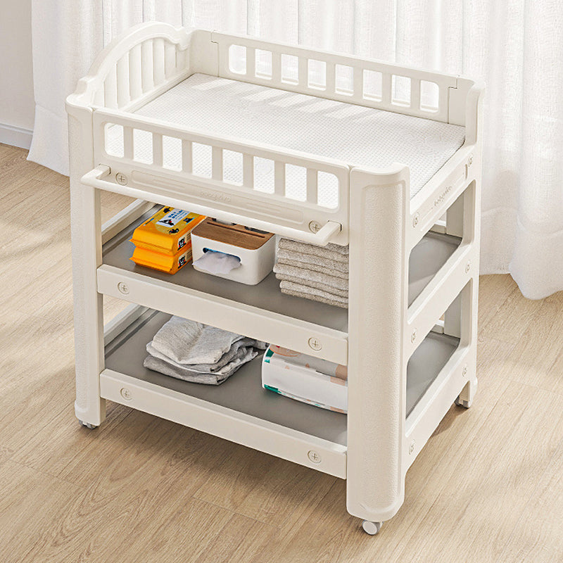 Modern Plastic Baby Changing Table Arch Top Changing Table With Shelf