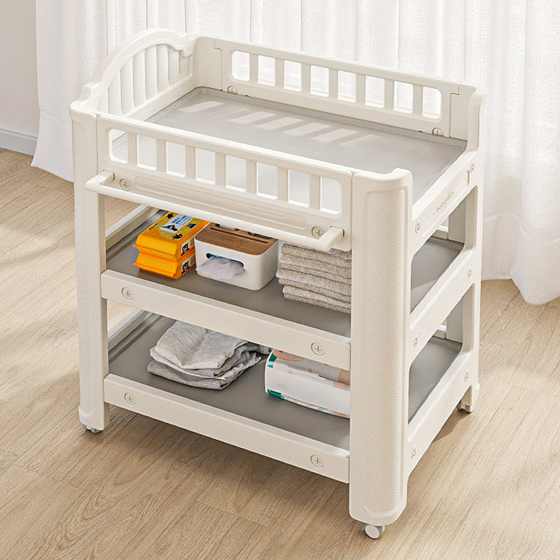 Modern Arch Top Baby Changing Table Safety Rails Changing Table With Shelf