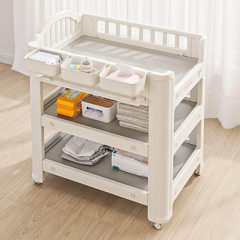 Modern Arch Top Baby Changing Table Safety Rails Changing Table With Shelf