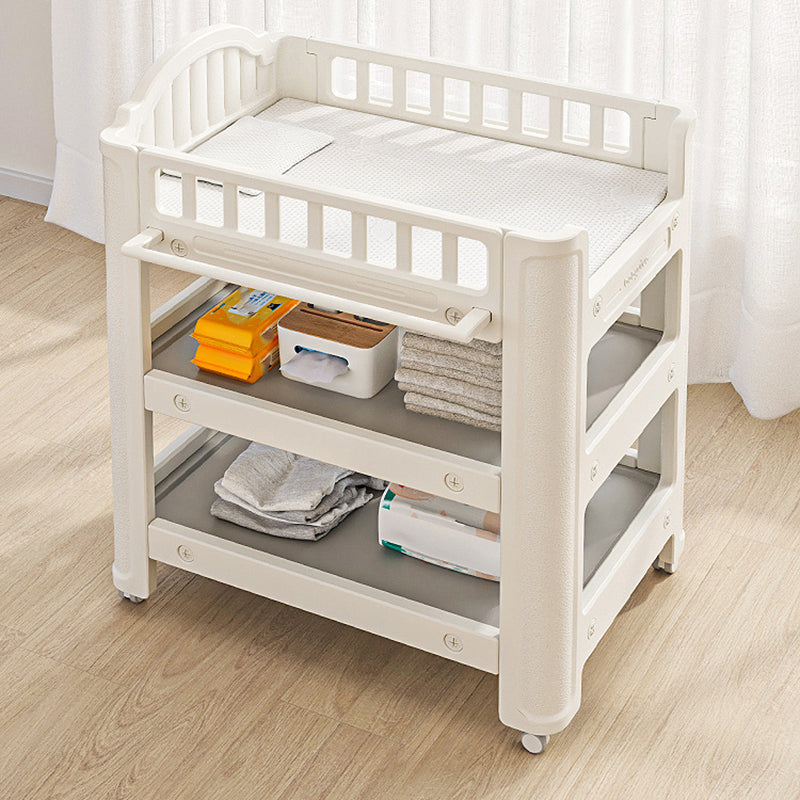 Modern Arch Top Baby Changing Table Safety Rails Changing Table With Shelf