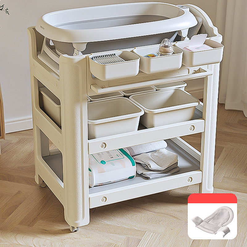 Modern Arch Top Baby Changing Table Safety Rails Changing Table With Shelf