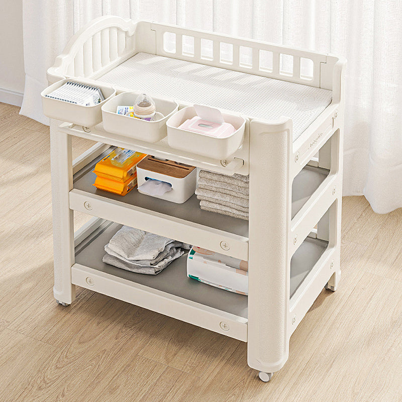 Modern Arch Top Baby Changing Table Safety Rails Changing Table With Shelf