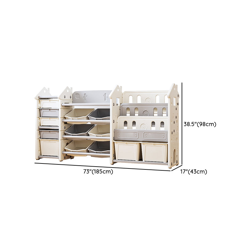 Contemporary Freestanding Standard Kids Bookcase Non-Skid Standard Bookcase