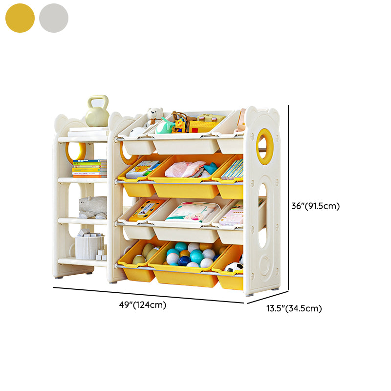 Contemporary Freestanding Standard Kids Bookcase Non-Skid Standard Bookcase